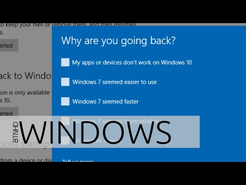 Videó: A Windows 10 Frissítésének Eltávolítása A Windows 7 Rendszerben