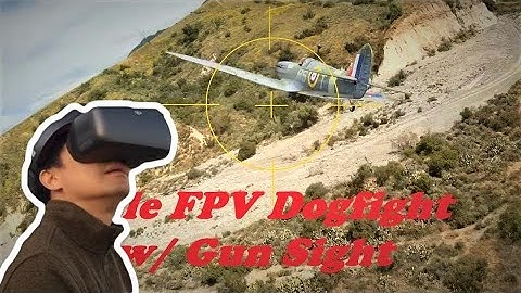 RC Spitfire Dogfight from Cockpit w Head-tracker FPV & Reflector Gun Sight 💥💥💥