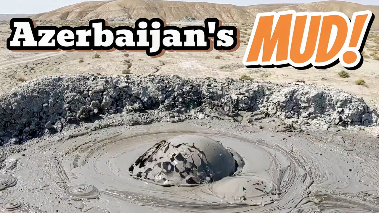What are MUD VOLCANOES, which cause GURGLING MUD to erupt from the surface? Gobustan, Azerbaijan.
