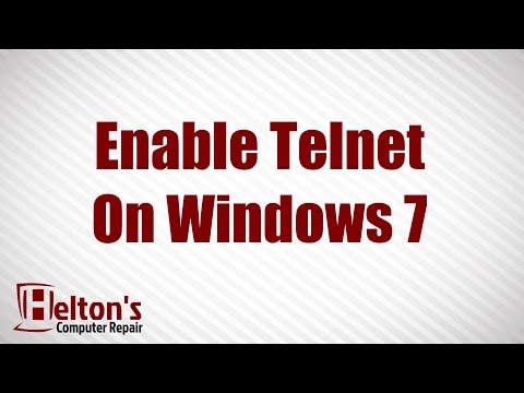 How to Enable Telnet On Windows 7