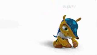 FIFA World Cup Mascot learns a trick