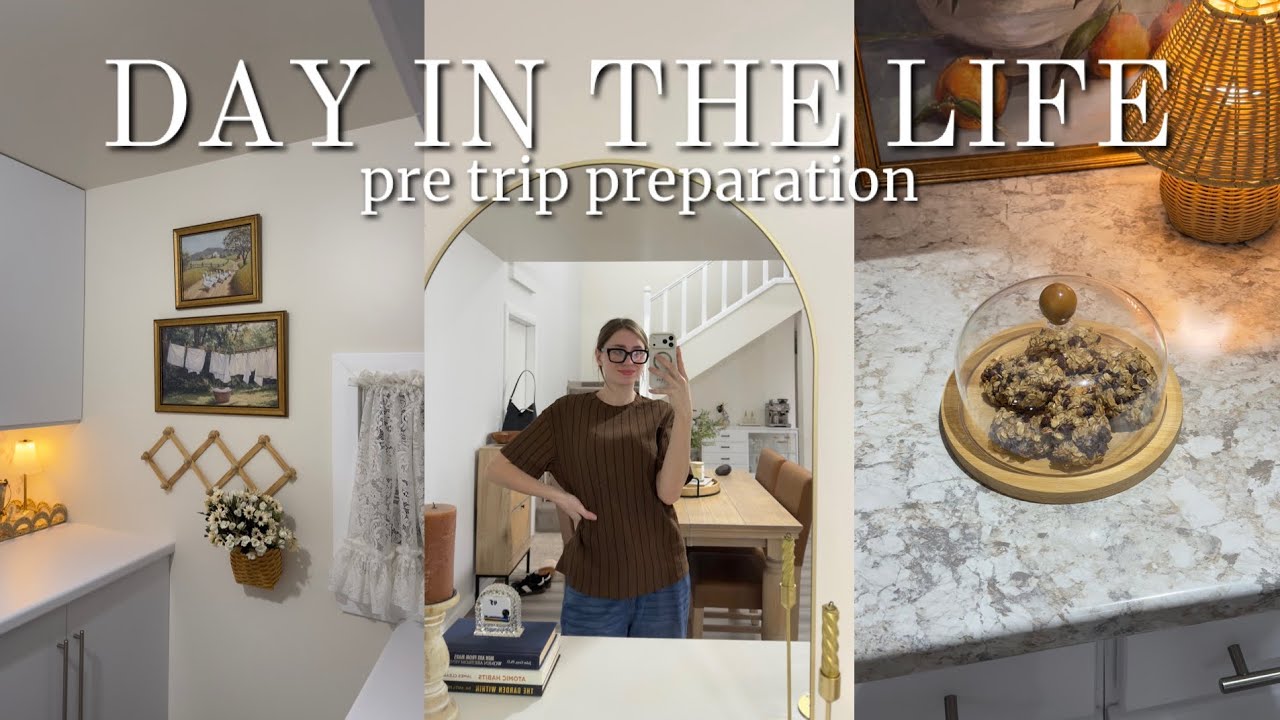 PRODUCTIVE DAY | pre trip preparation | bake cookies | cleaning | packing | 