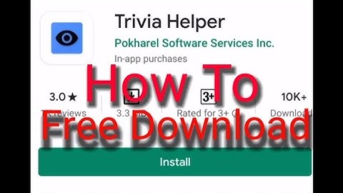 Download full version Trivia Helper New version Free