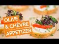 3 Olive Tapenade, Red Pepper & Goat Cheese Appetizer