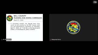 Will County Planning and Zoning Commission Special Meeting March 31, 2026
