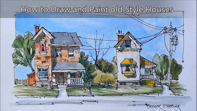 Old Stone Cottage: Line And Wash Watercolor Tutorial