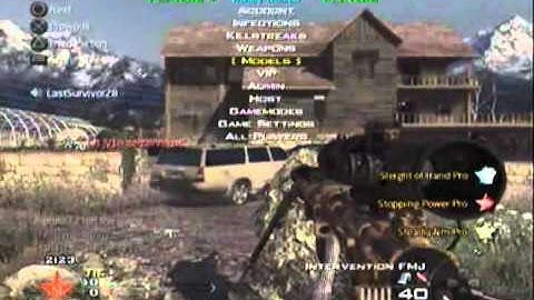MW2: Ruined by hackers part 2 (PS3, Hack menu)