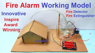 Innovative Inspire Award Winning Project - fire extinguisher Fire alarm working model |  DIY