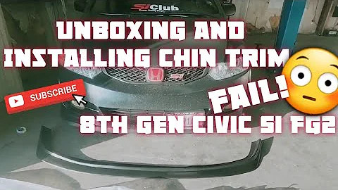 Item Review: Unboxing and Installing New Chin Lip for my 8th Gen Honda Civic Si k20z3