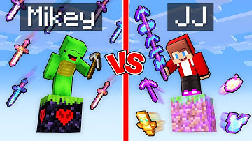 Mikey Hardcore Block vs JJ OP Block Survival Battle in Minecraft (Maizen)