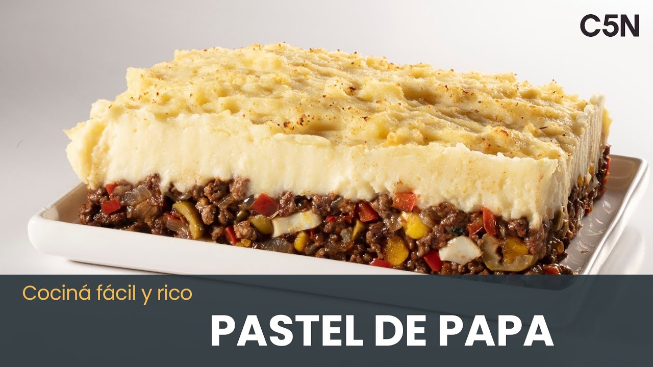 RECETA de PASTEL DE PAPA - YouTube