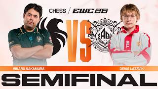 Hikaru Nakamura vs Denis Lazavik | Chess at EWC 26 | Semifinal - VOD screenshot 4