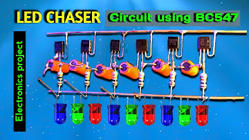 6 channel led chaser with bc547 || Chaser Circuit