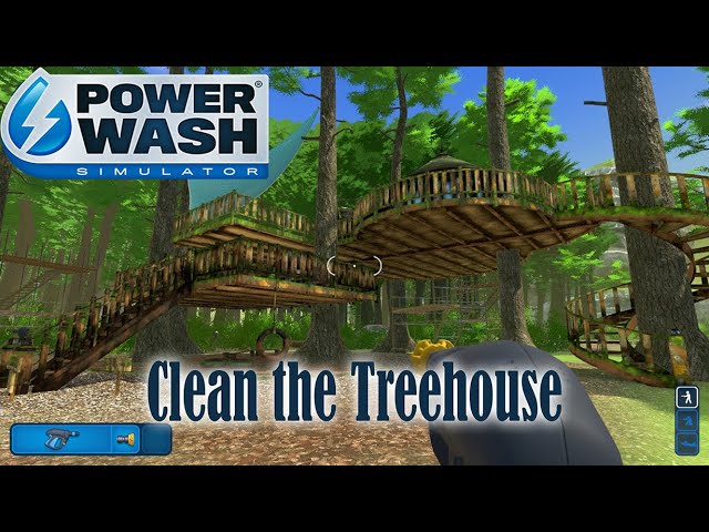 The Most Satisfying Pressure Washing Job Ever - Treehouse Mansion Cleanup - Powerwash  Simulator 