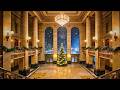 Vintage Christmas Jazz 1940s | Grand Hotel Hall, Snowy Night Ambience