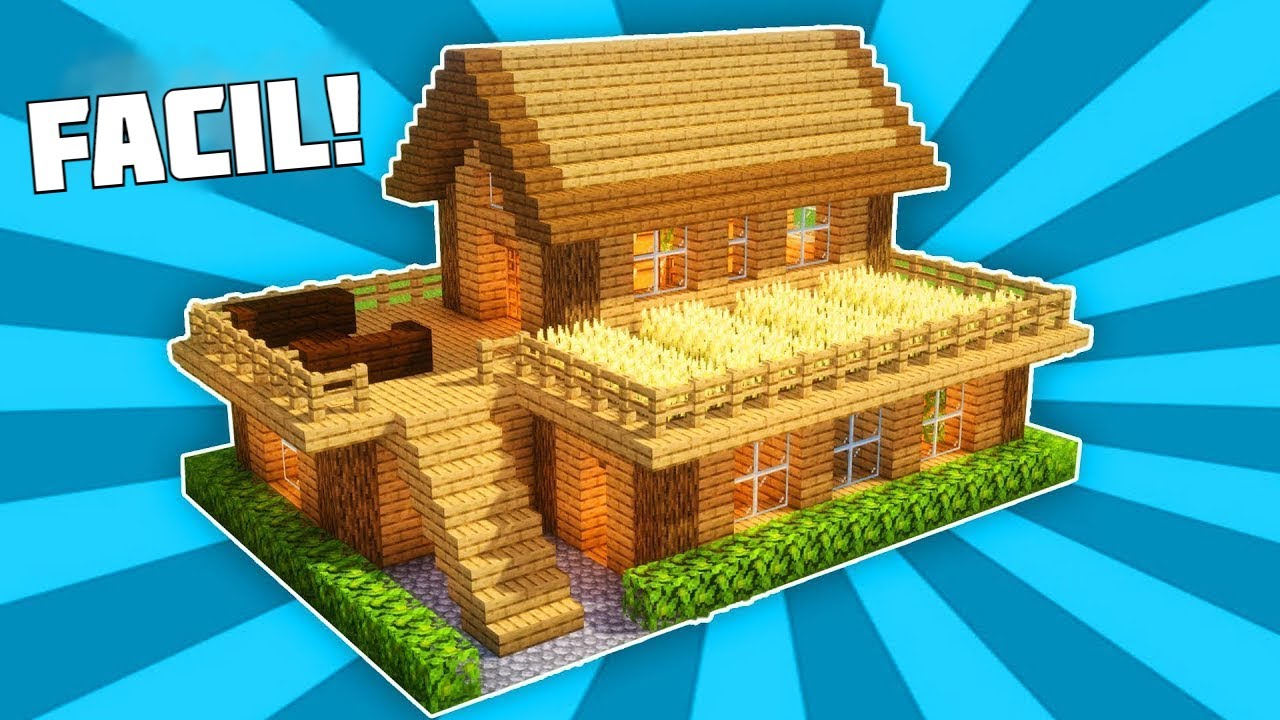 Minecraft: Casa Perfecta para Survival  Tutorial Casa Minecraft de Madera  Grande 