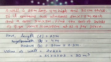 Volume/ Cost estimation ll Mensuration ll Class 9/10 ll IR Simkhada