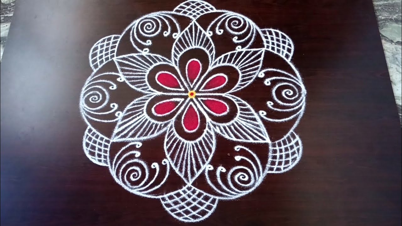 கார்த்திகை மாதம் ஸ்பெஷல் விளக்கு கோலம்//Beautiful festival free hand rangoli designs//Latha kolam