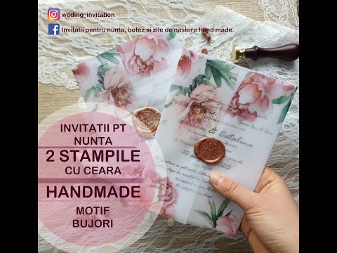 INVITATIE PENTRU NUNTA, create manual ,simple si foarte elegante!