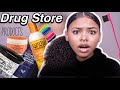 Attempting To Slick My Hair With DRUGSTORE Products! ||DRACODEZ