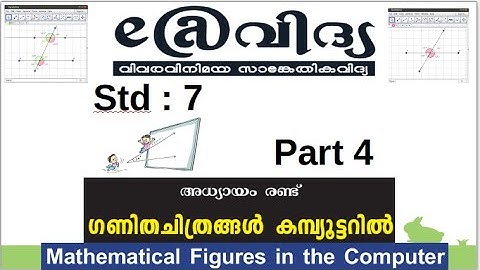ICT Tutorials Std 7 Chapter 2.4 Geogebra ഗണിതചിത്രങ്ങൾ കമ്പ്യൂട്ടറിൽ Mathematical Figuresin Computer