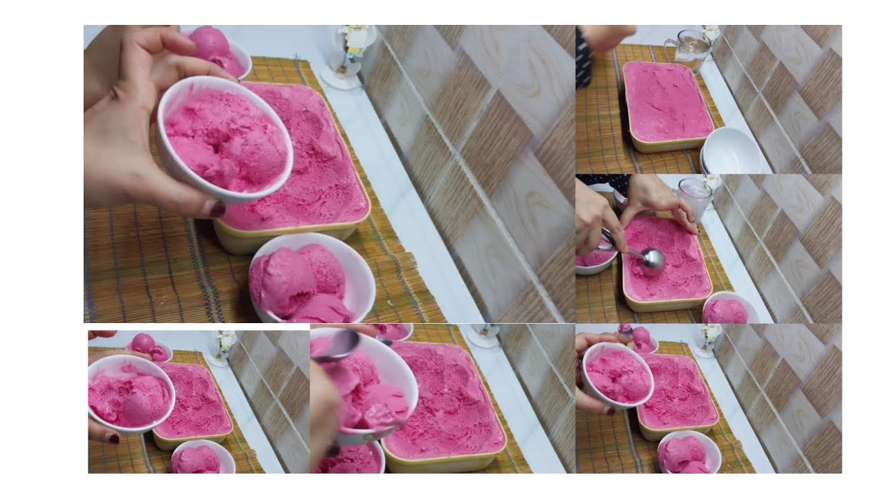 ايس كريم الكركديه طلع حكايه بمكونين اثنين بس هنعمل عندنا احلى ايس كريم كركديه