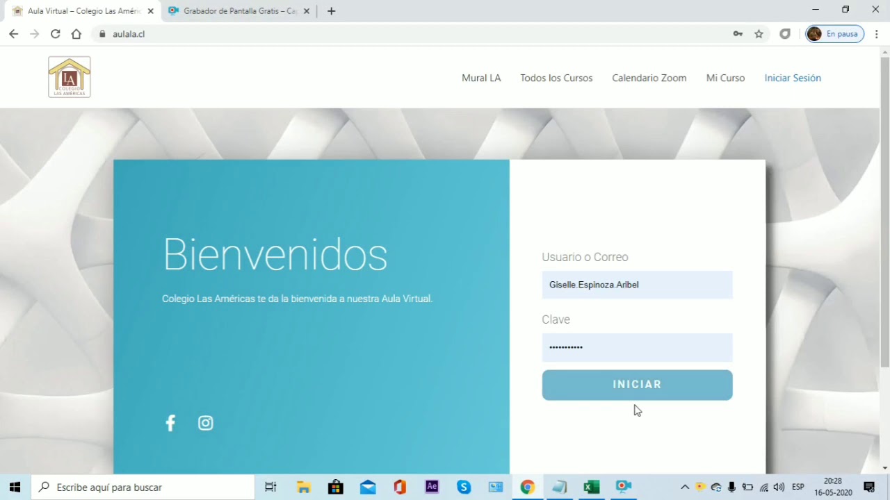 Asociando Cursos en Aula Virtual dentro del Perfil Alumno.