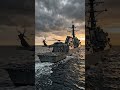 HELICOPTER LANDS ON NAVY SHIP!Looks REAL 😱 #rcwarship #duet #history #shorts
