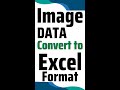 Image data convert to excel format #shorts  #computertips #excel
