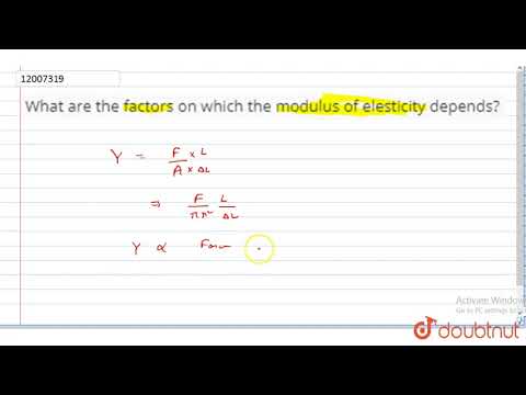 What are the factors on which the modulus of elesticity depends?