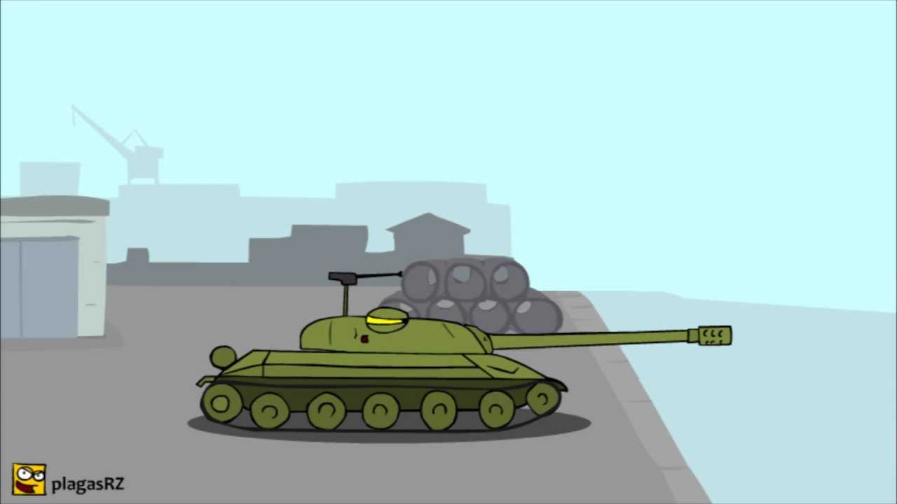 Как нарисовать танк из мультика