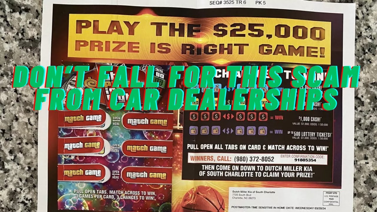 Car Dealership’s ‘Match Game’ Mailers Leave Consumers Feeling Deceived