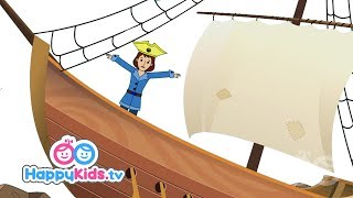 The Big Ship Sails On The Ally Ally Oh | Nursery Rhymes | Happy Kids | Pattie and Pixie Show