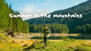 Film photography at a beautiful mountain lake.
