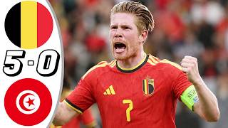 Belgium vs Tunisia 5-0- HL & Goals - 2026 De Bruyne Goal