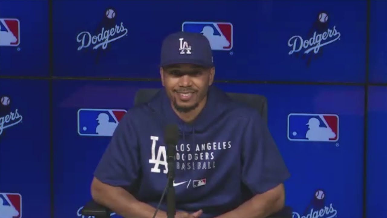 2021 Dodgers Spring Training: Mookie Betts talks Pantone 294 billboard,  expectations, how to improve - YouTube