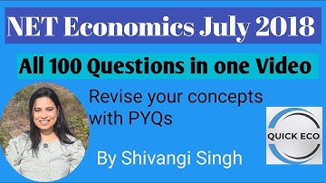 All 100 question of July 2018 NET Economics| All PYQs in one video