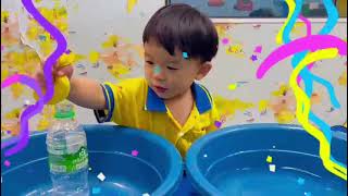 Pouring Sponge Water Sensory Activity