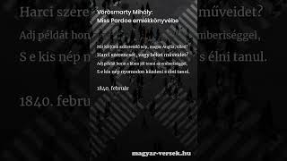 Vörösmarty Mihály Miss Pardoe Emlékkönyvébe Vers