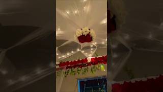 Red White Flower Canopy 2026 | Fairy Lights Bridal Room | Honeymoon Decoration Ideas