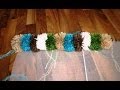 Как связать коврик из помпонов