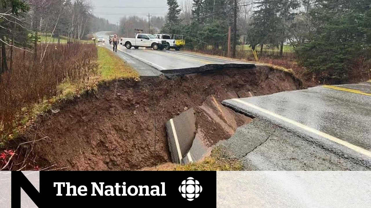 Storm bringing heavy rains, wind to Atlantic Canada - YouTube