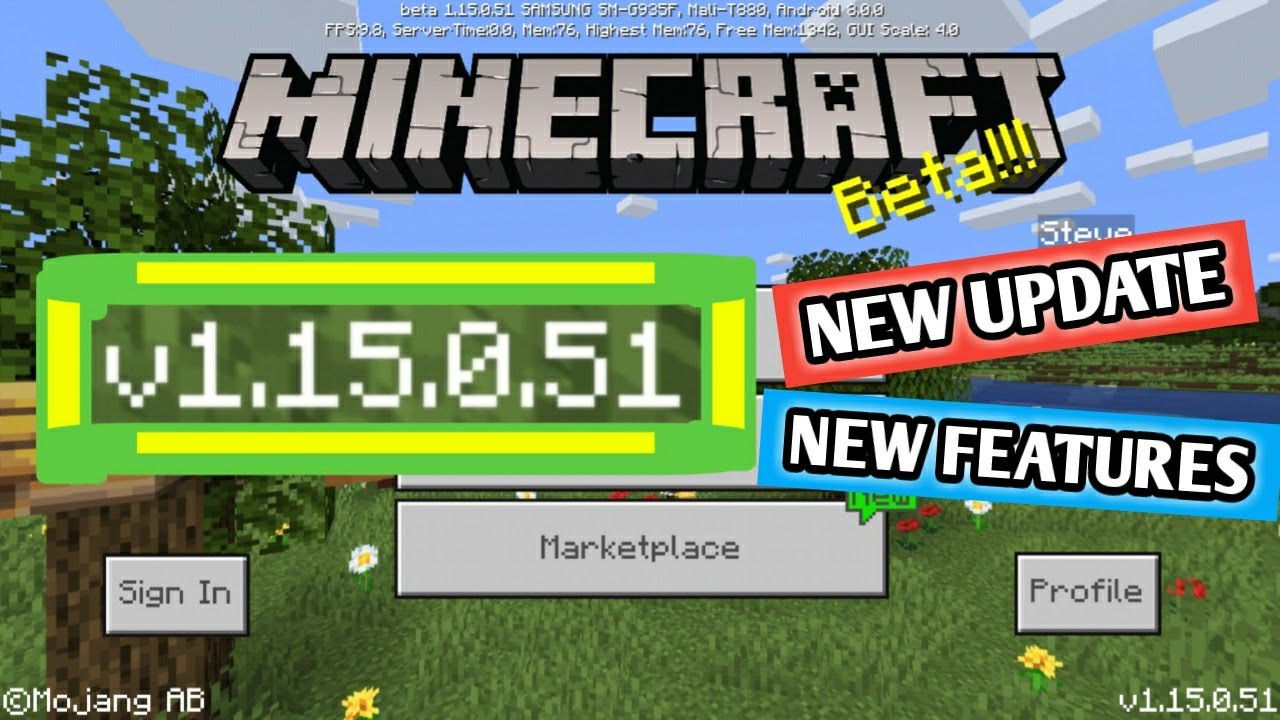 UPDATE MCPE TERBARU V.1.15.0.51 - NEW FEATURE - YouTube