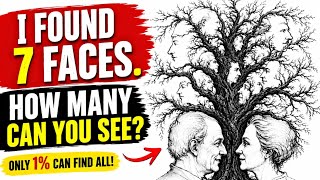 🧠 I Found 7 Faces! Can You Find Them All 👀 | Optical Illusion Challenge