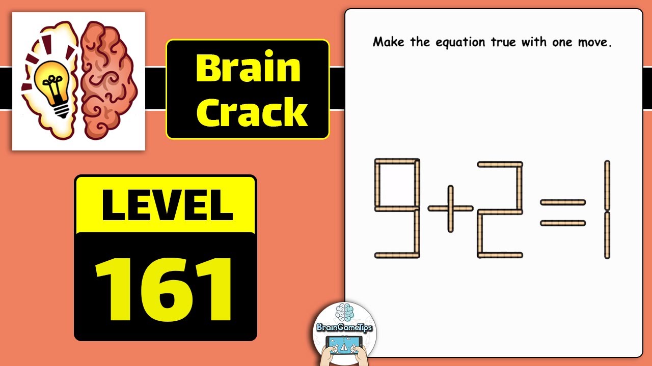 Brain Crack - Level 161 Make The Equation True With One Move Answer