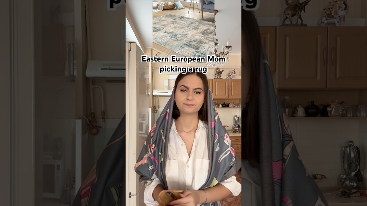 Eastern European Mom picking a rug #easterneurope