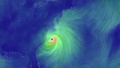 Hurricane Florence Surface Wind Map Time Lapse