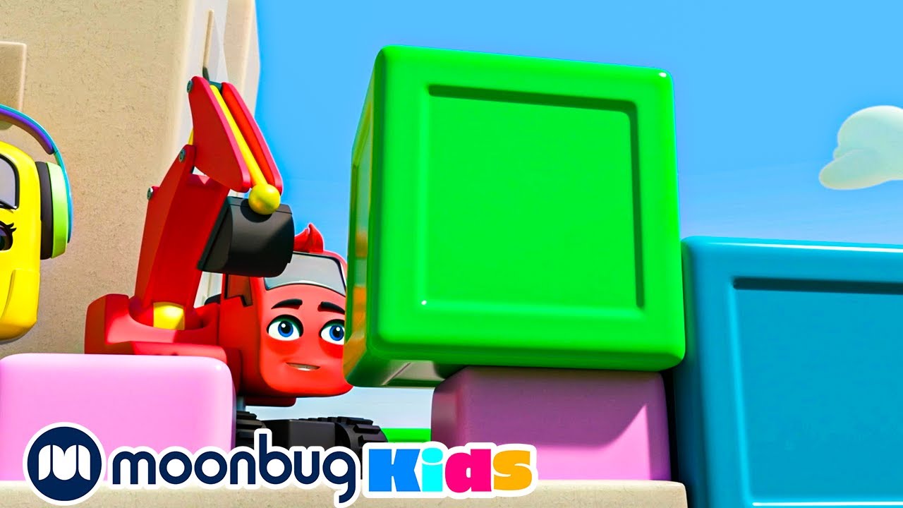 Counting Block Castle - STEM Learning for Kids | Cars, Trucks & Vehicles Cartoon | Moonbug Kids