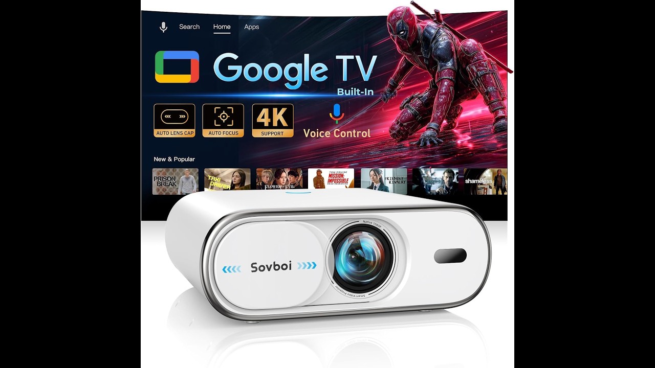新品未使用sovboi プロジェクターgoogle TV Review: Sovboi 4K Projector – Google TV, 3000 Lumens & Smart AI
