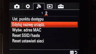 Sony A77 Ii - Menu Wi-Fi